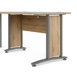 Kantoorbureau Prima Zilvergrijs Staal Naturel 200x200cm - Giga Living