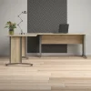Kantoorbureau Prima Zilvergrijs Staal Naturel 200x230cm - Giga Living