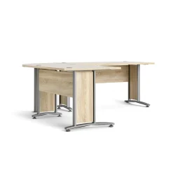 Kantoorbureau Prima Zilvergrijs Staal Naturel 200x230cm - Giga Living