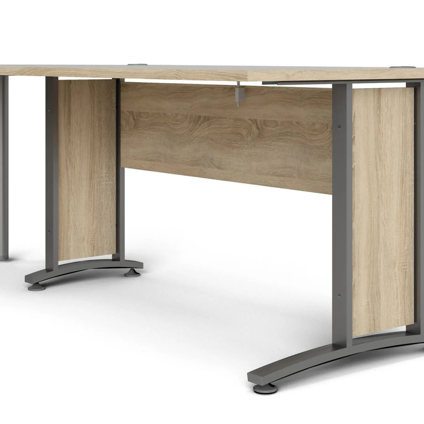 Kantoorbureau Prima Zilvergrijs Staal Naturel 200x230cm - Giga Living