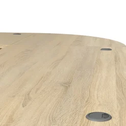 Kantoorbureau Prima Zilvergrijs Staal Naturel Met Lades 200x230cm - Giga Living