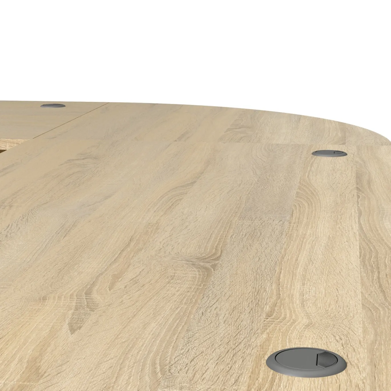 Kantoorbureau Prima Zilvergrijs Staal Naturel Met Lades 200x230cm - Giga Living