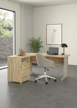 Kantoorbureau Prima Zilvergrijs Staal Naturel - Giga Living