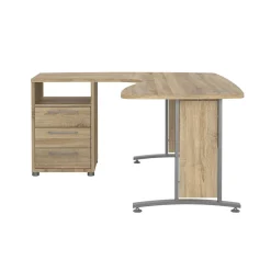 Kantoorbureau Prima Zilvergrijs Staal Naturel - Giga Living