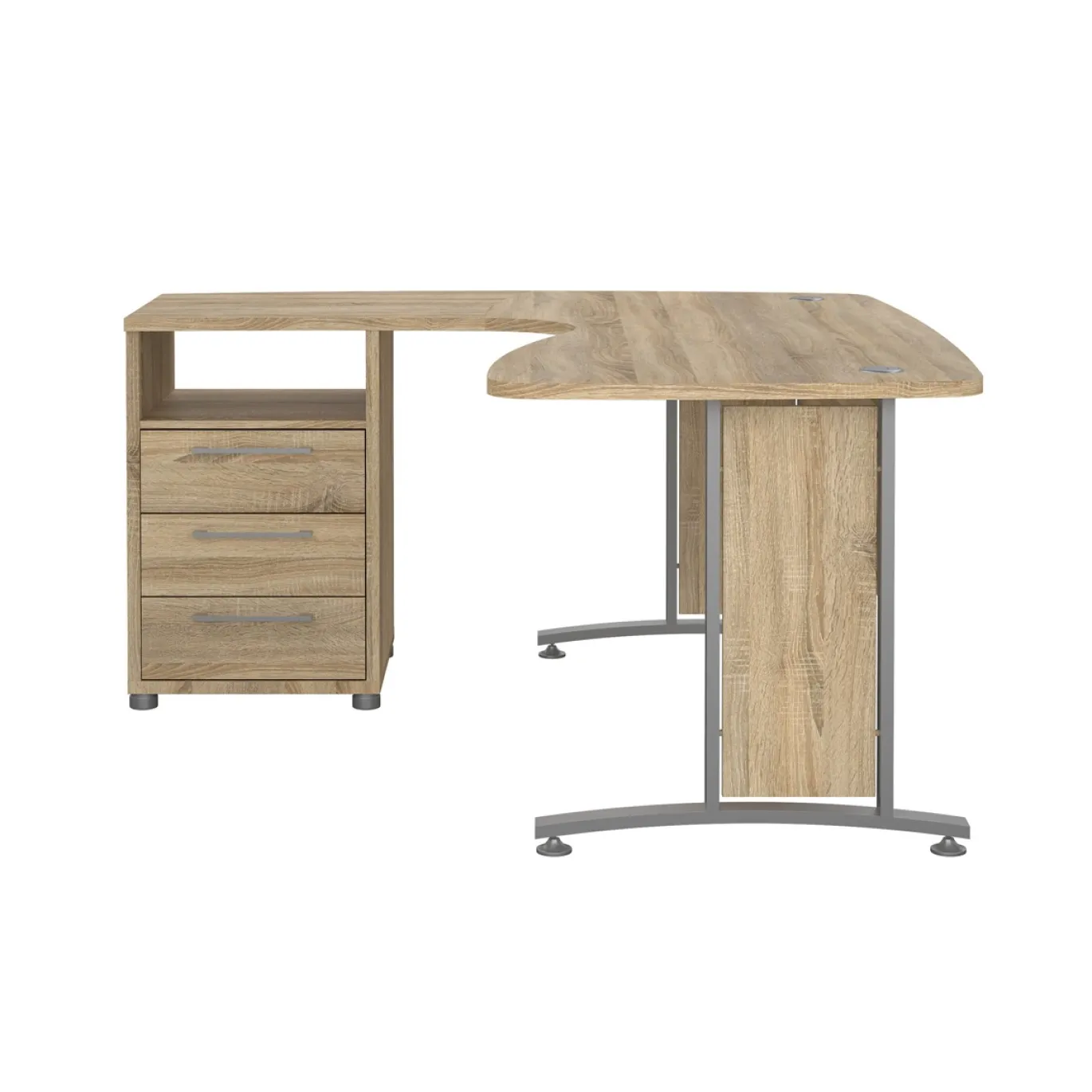 Kantoorbureau Prima Zilvergrijs Staal Naturel - Giga Living