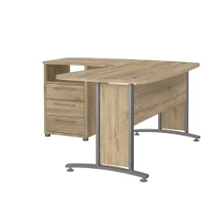 Kantoorbureau Prima Zilvergrijs Staal Naturel - Giga Living