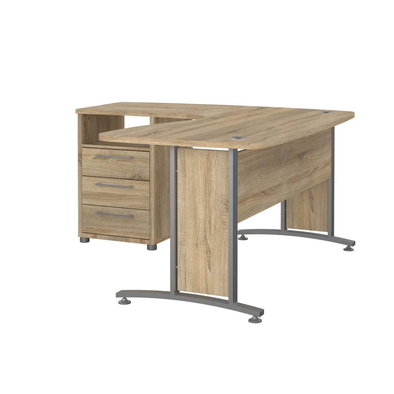 Kantoorbureau Prima Zilvergrijs Staal Naturel - Giga Living
