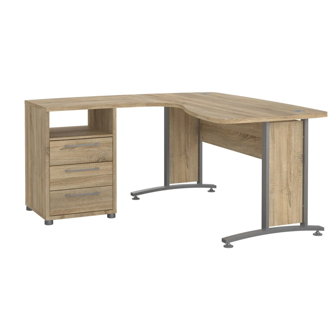 Kantoorbureau Prima Zilvergrijs Staal Naturel - Giga Living