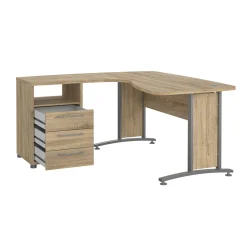 Kantoorbureau Prima Zilvergrijs Staal Naturel - Giga Living
