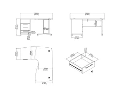 Kantoorbureau Prima Zilvergrijs Staal Naturel - Giga Living