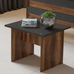 Kantoor Meubel Set Melamine Walnoot Antraciet