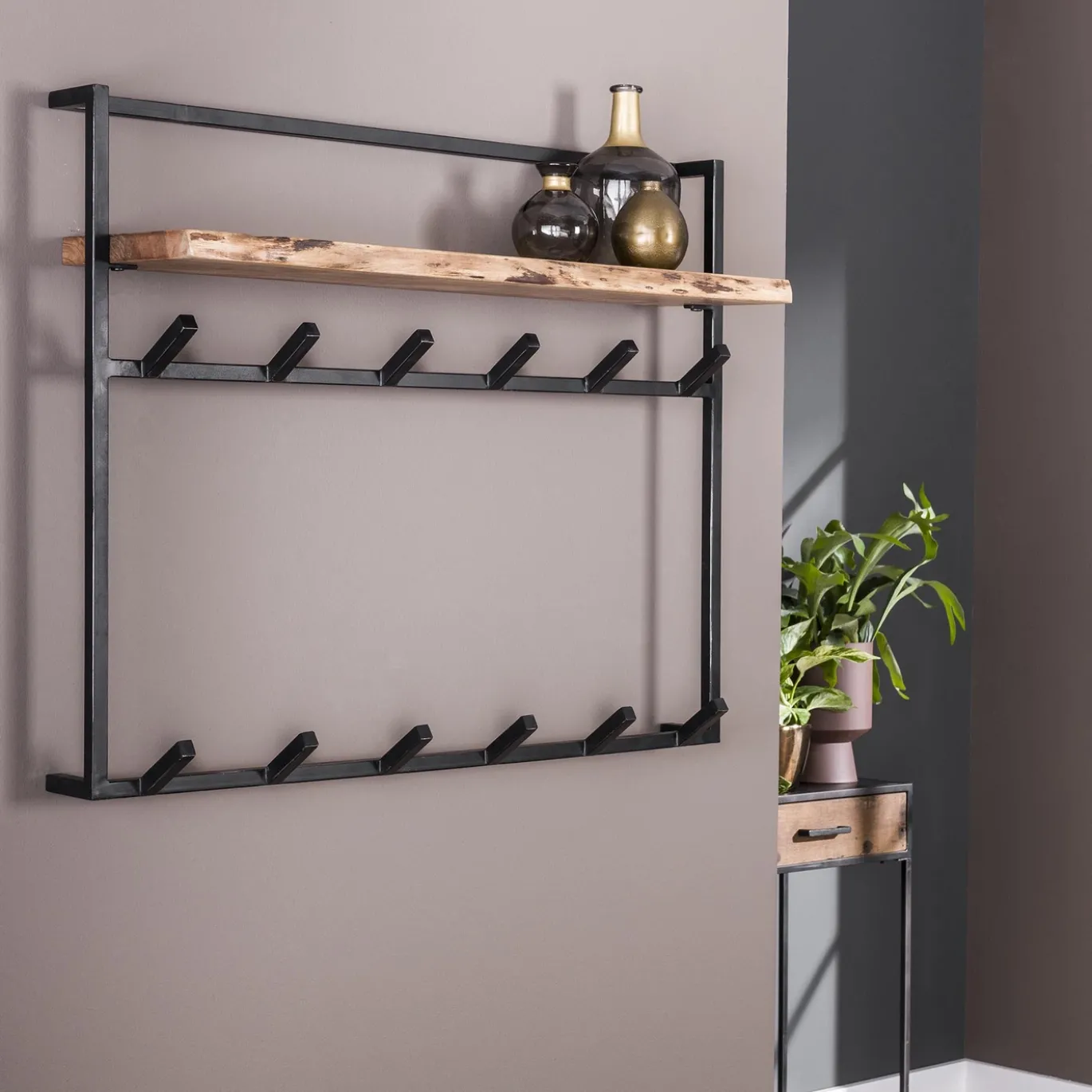 Kapstok Air Solid 12 Haken Hoedenplank - Giga Meubel