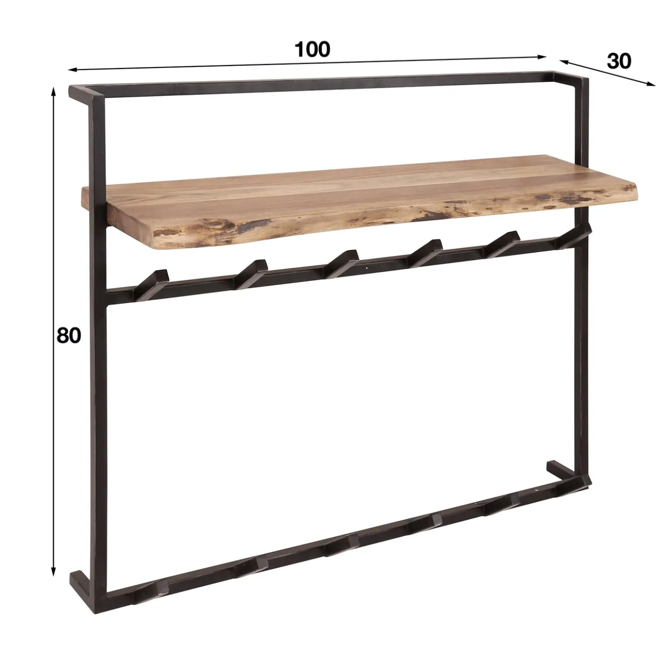 Kapstok Air Solid 12 Haken Hoedenplank - Giga Meubel