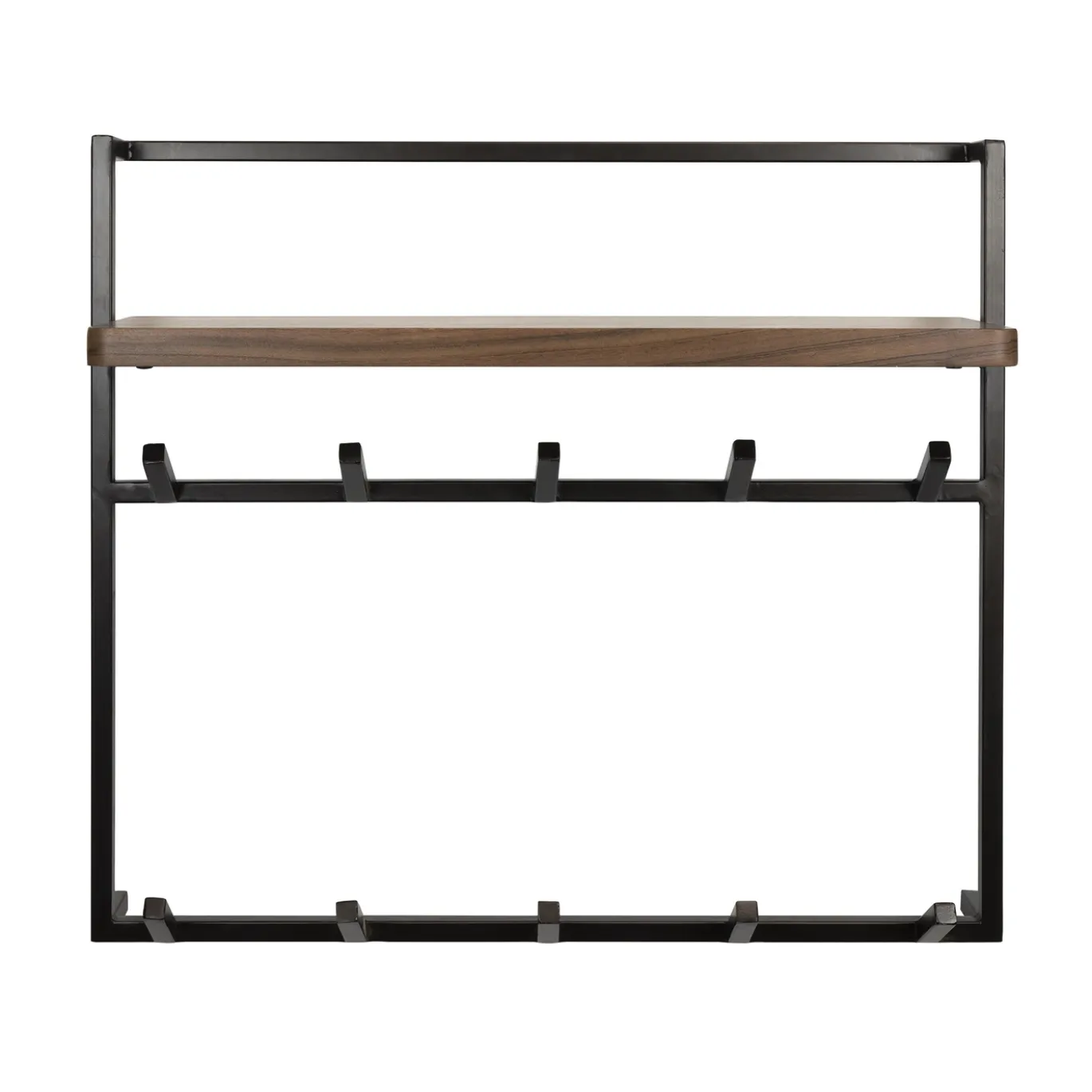Kapstok Air Solid 2x6 Haken Acaciahout Bruin - Giga Meubel