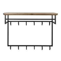 Kapstok Edge Curve 12 Haken Acaciahout Bruin - Giga Meubel