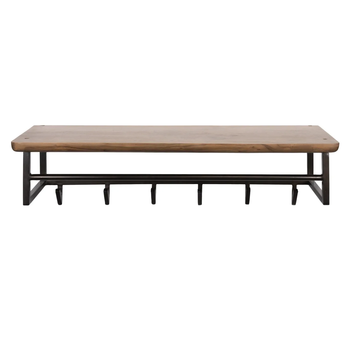 Kapstok Edge Curve 6 Haken Acaciahout Bruin - Giga Meubel