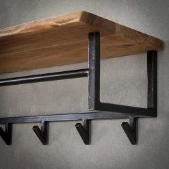 Kapstok Edge 6 Haken Hoedenplank - Giga Meubel