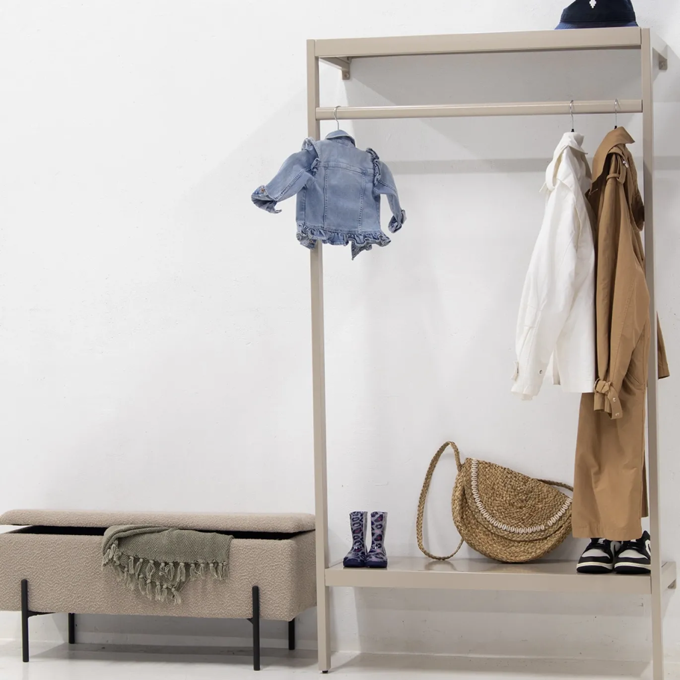 Kapstok Manoué Beige 100cm - Giga Meubel