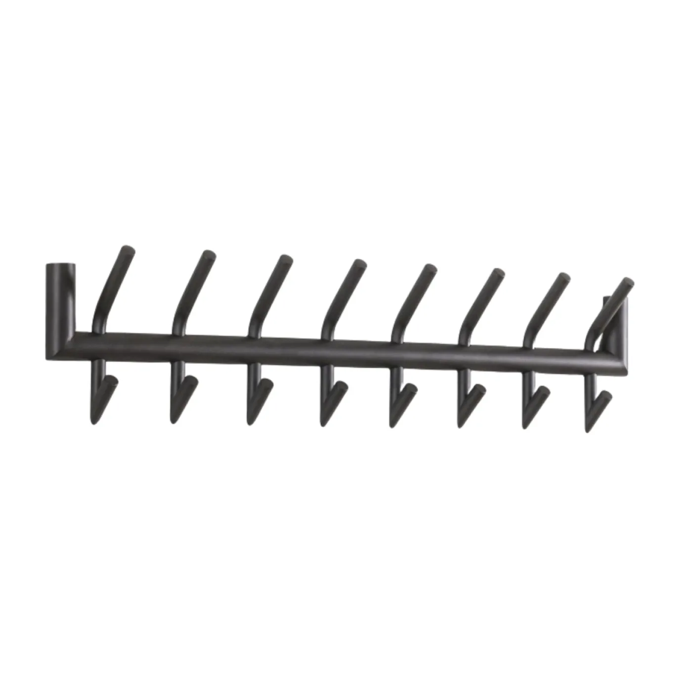 Kapstok Ronde Buis 2x 8-Haaks Donkergrijs Mat - Giga Meubel