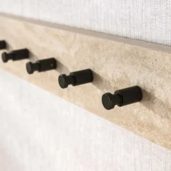 Kapstok Travino 6 Haken Keramiek Travertin - Giga Meubel