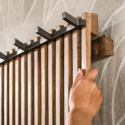 Kapstok Tweak Hoog XL 20 haken Massief Mangohout - Giga Meubel