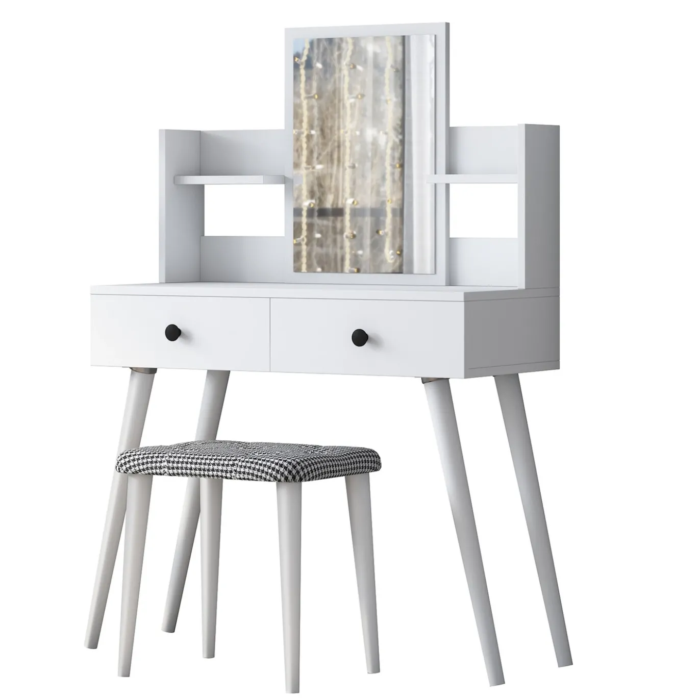 Kaptafel Bulon Wit Incl. Kruk