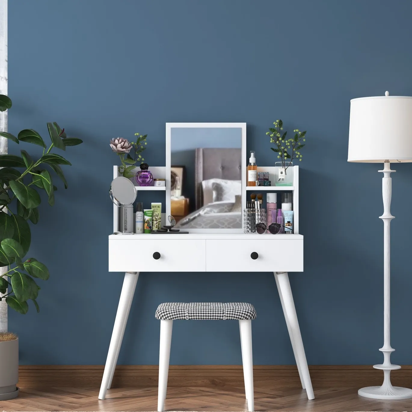 Kaptafel Bulon Wit Incl. Kruk