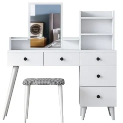 Kaptafel Bulun Wit Incl. Kruk