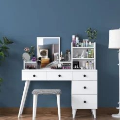 Kaptafel Bulun Wit Incl. Kruk