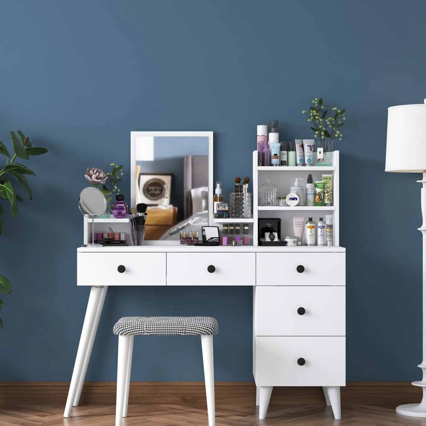 Kaptafel Bulun Wit Incl. Kruk