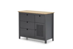 Kast Bruna 3L1dr1d Wax/grijs Antraciet - Giga Meubel
