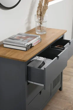 Kast Bruna 3L1dr1d Wax/grijs Antraciet - Giga Meubel
