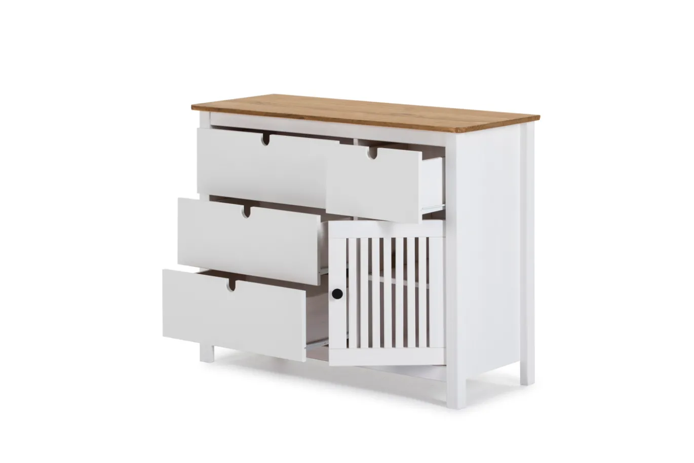 Kast Bruna 3L1dr1d Wax/wit Wash - Giga Meubel
