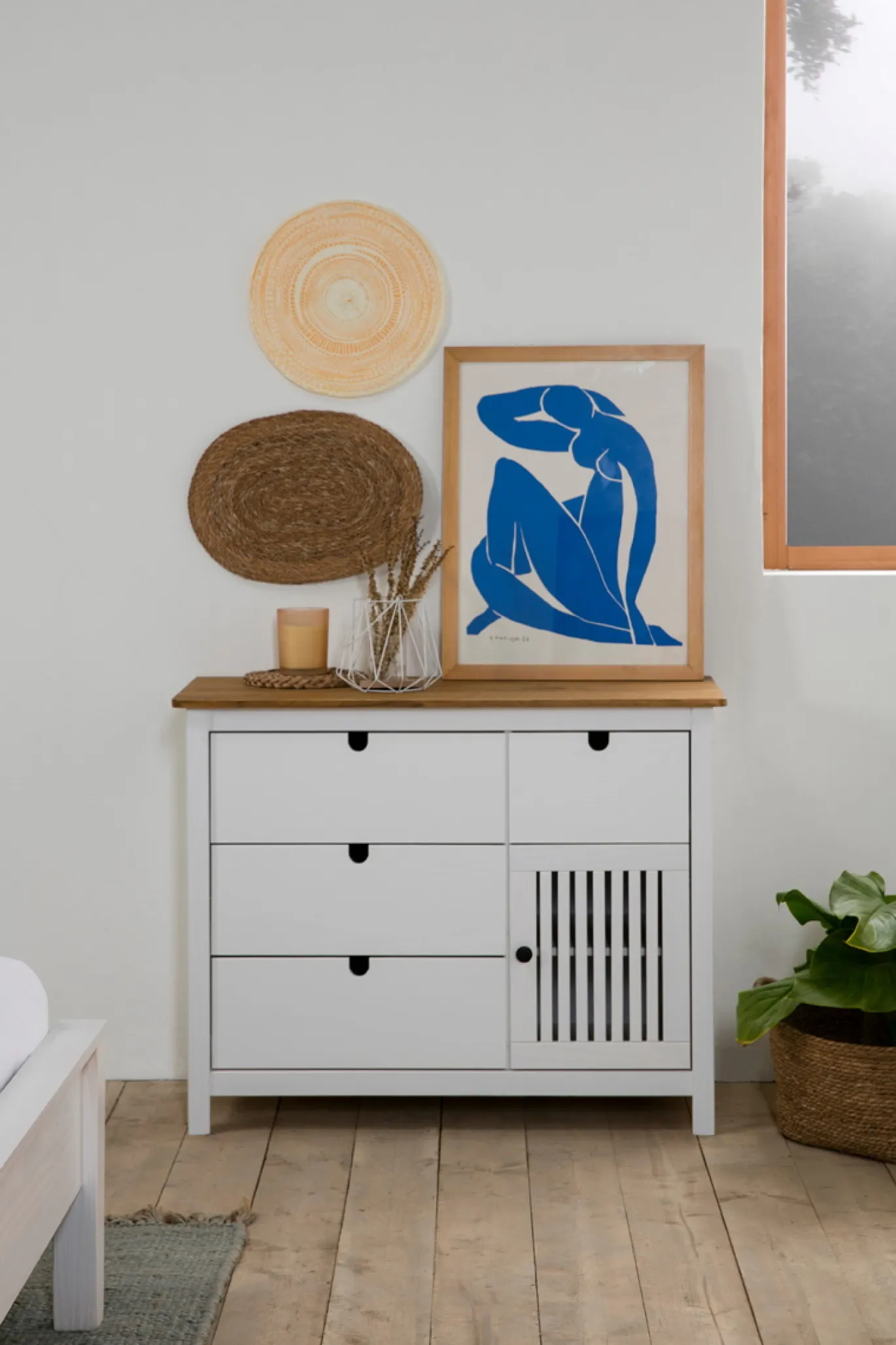 Kast Bruna 3L1dr1d Wax/wit Wash - Giga Meubel