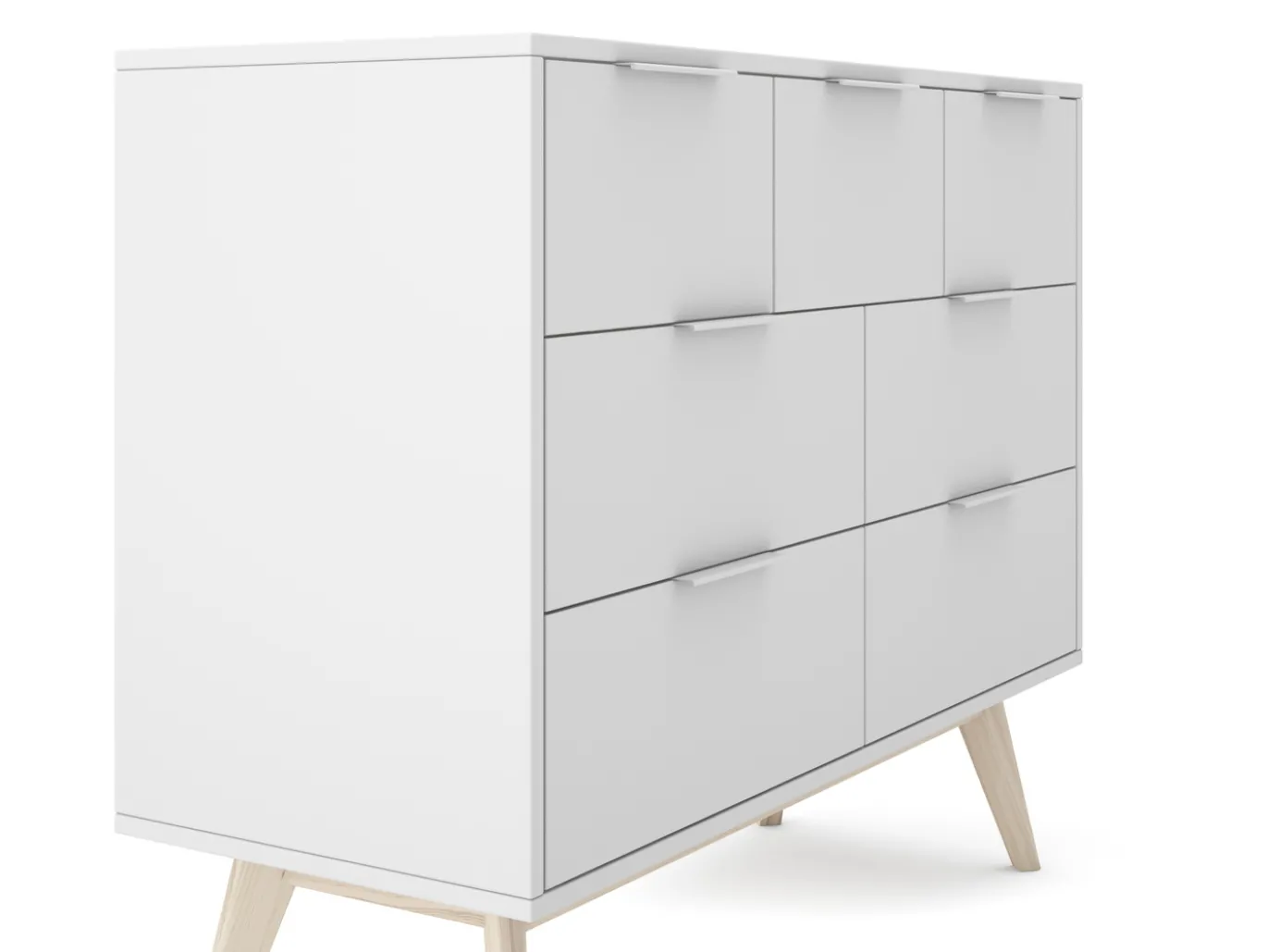 Kast Campus 4+3L Wit Wax - Giga Meubel