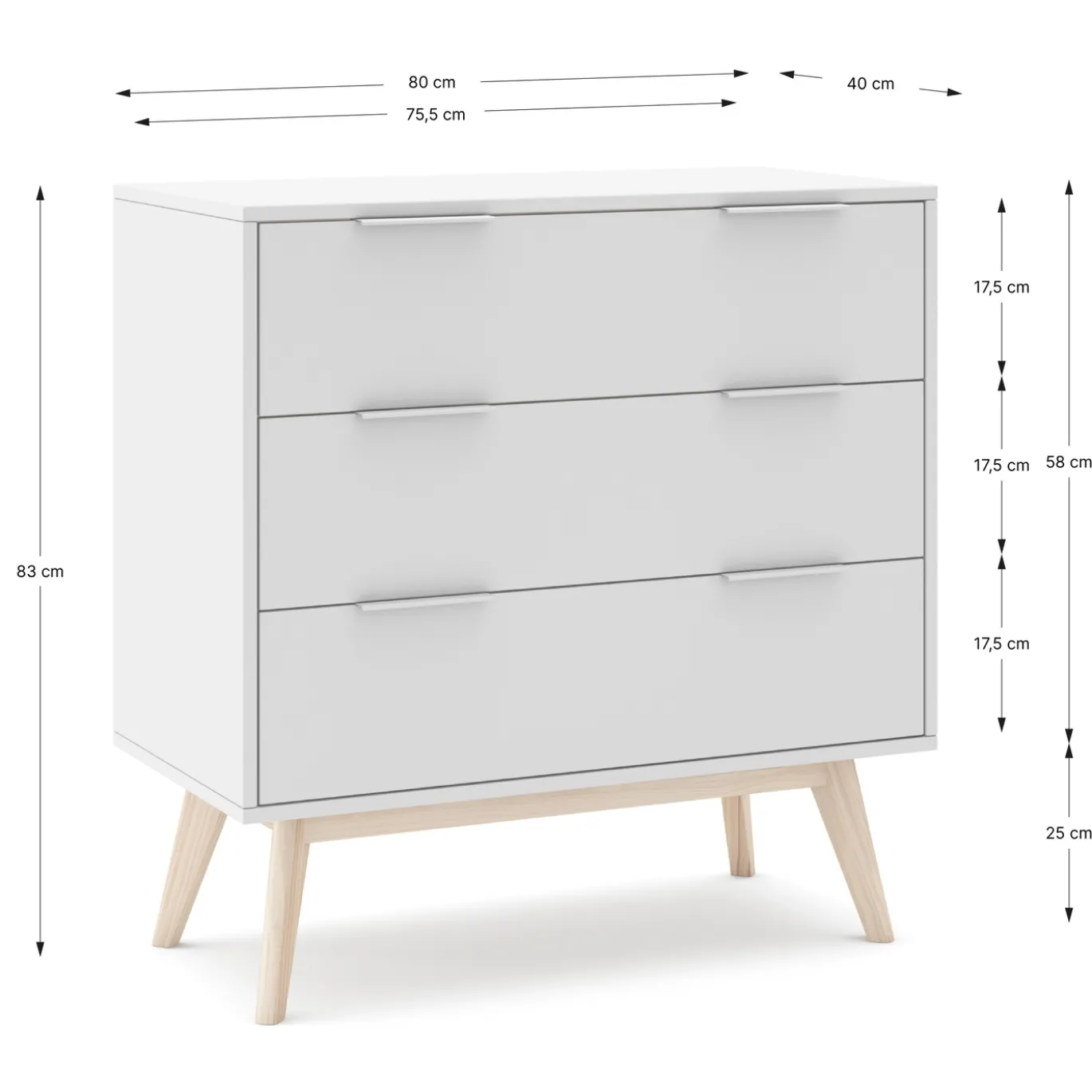 Kast Campus 3L Wit Wax - Giga Meubel