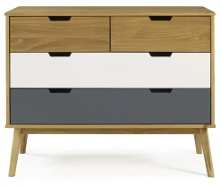 Kast Cusco 2L2L Wax/wit/tibet Grijs - Giga Meubel