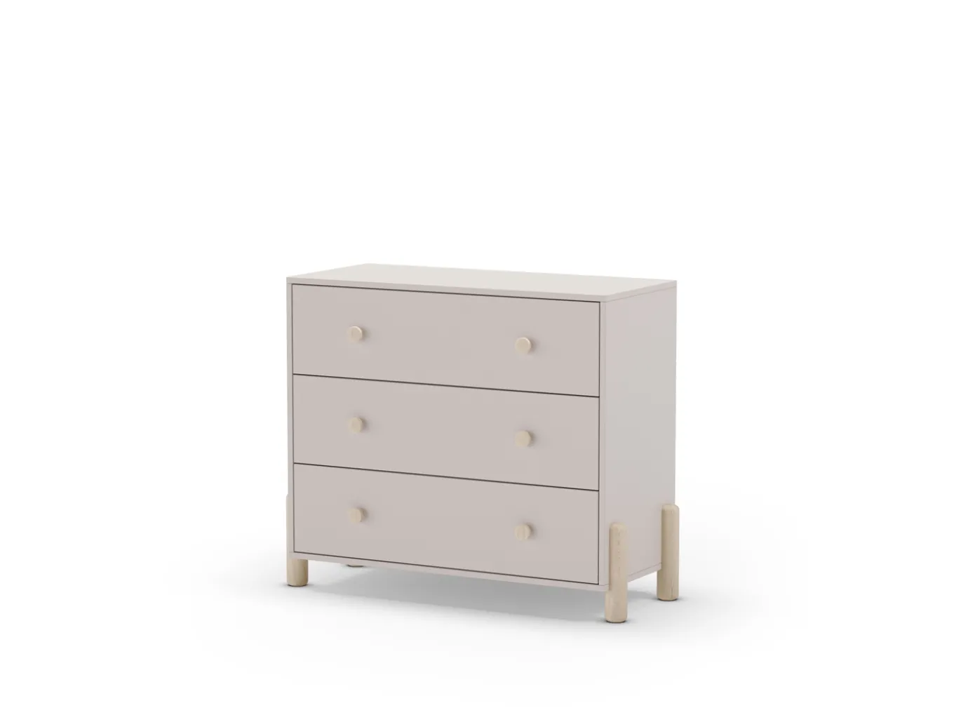 Kast Enola 3L Crème/wit Wax - Giga Meubel