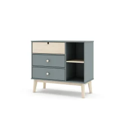 Kast Estefania 3L2v Khaki Groen/wit Wax - Giga Meubel