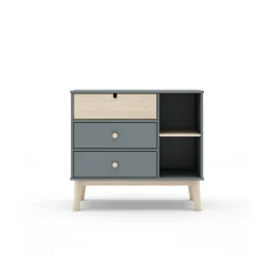Kast Estefania 3L2v Khaki Groen/wit Wax - Giga Meubel