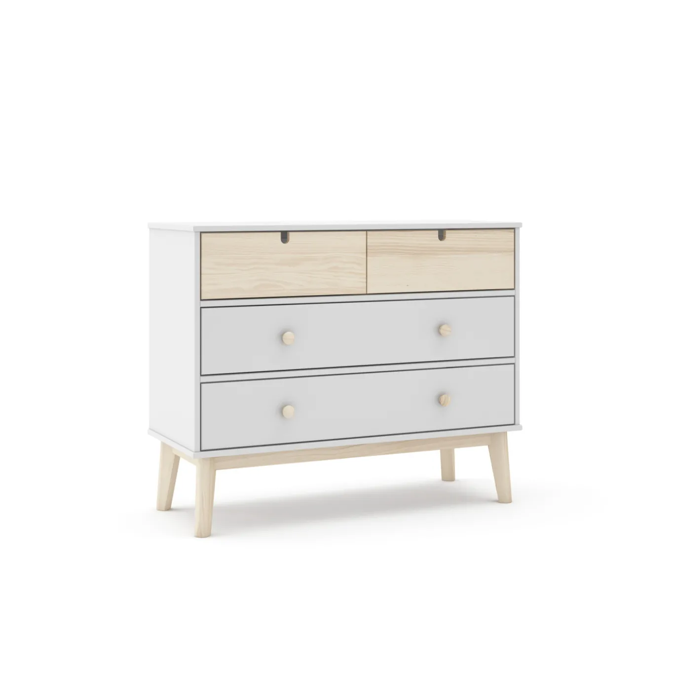 Kast Estefania 2+2L Wit Wax - Giga Meubel