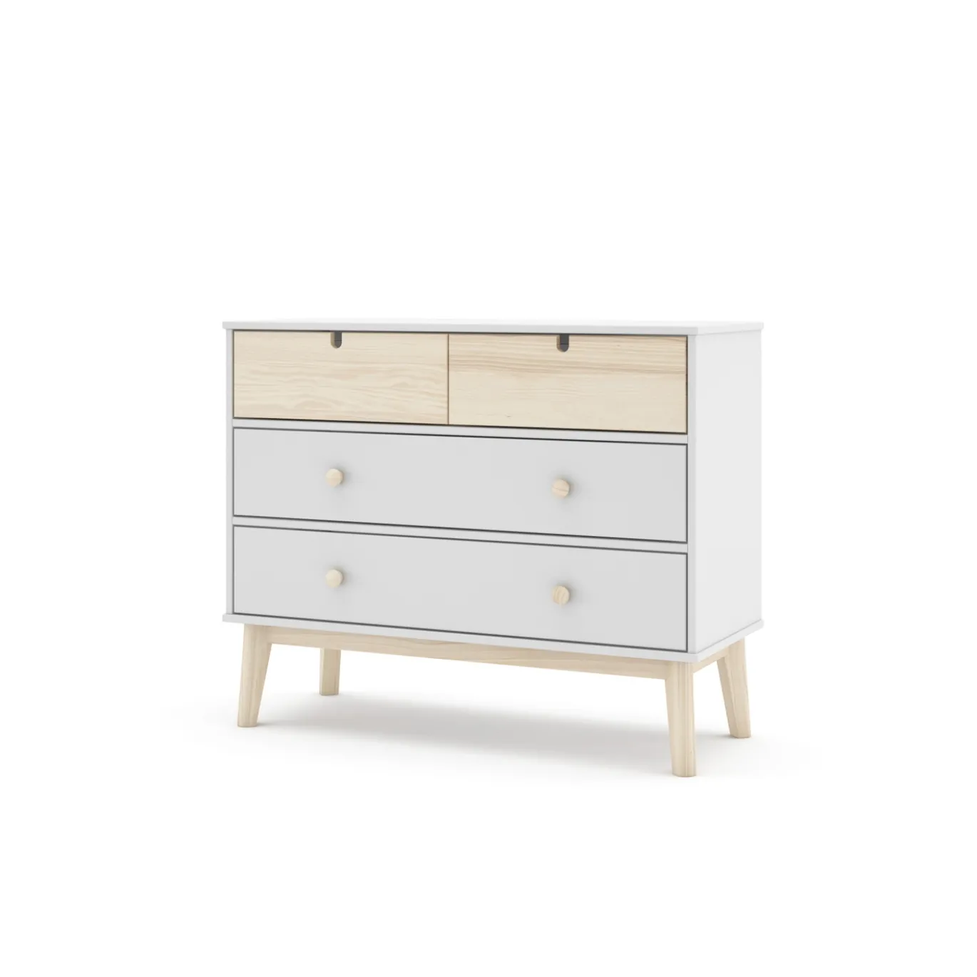 Kast Estefania 2+2L Wit Wax - Giga Meubel