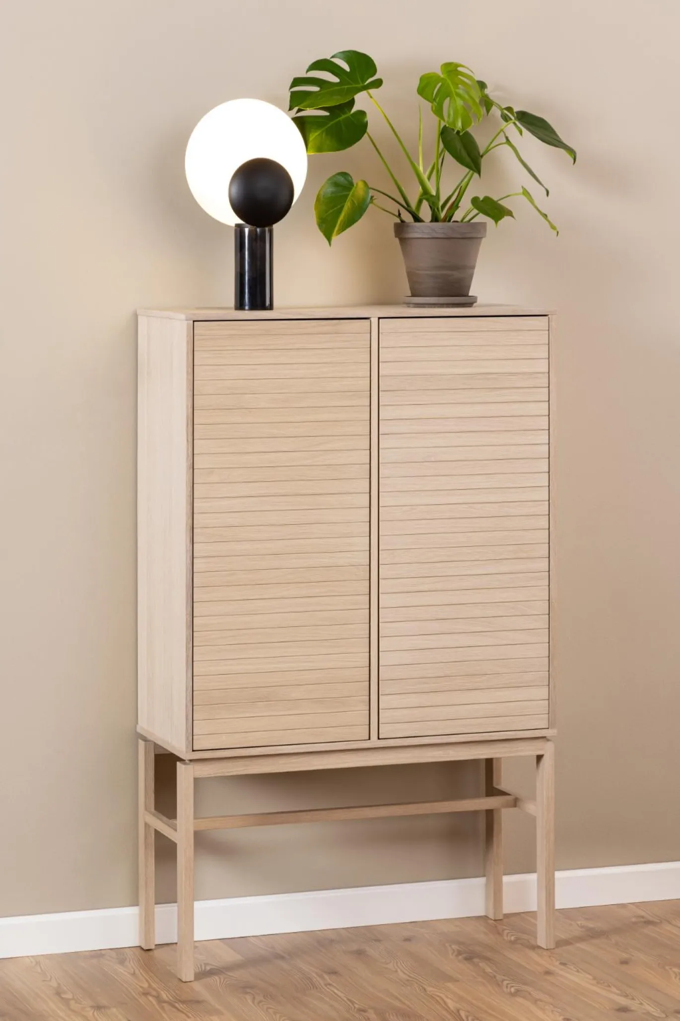 Kast Klevik Eikenfineer Wit 150cm - Giga Living