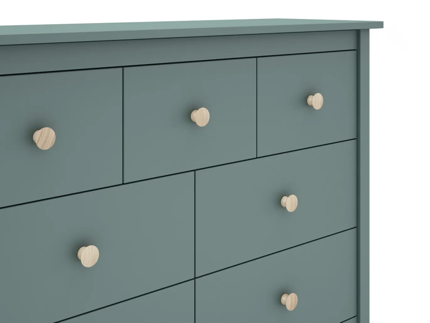 Kast Max 4+3L Petrol Groen - Giga Meubel