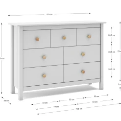 Kast Max 4+3L Wit - Giga Meubel