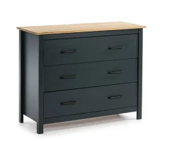 Kast Miranda 3L Blauw Wax - Giga Meubel