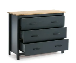 Kast Miranda 3L Blauw Wax - Giga Meubel