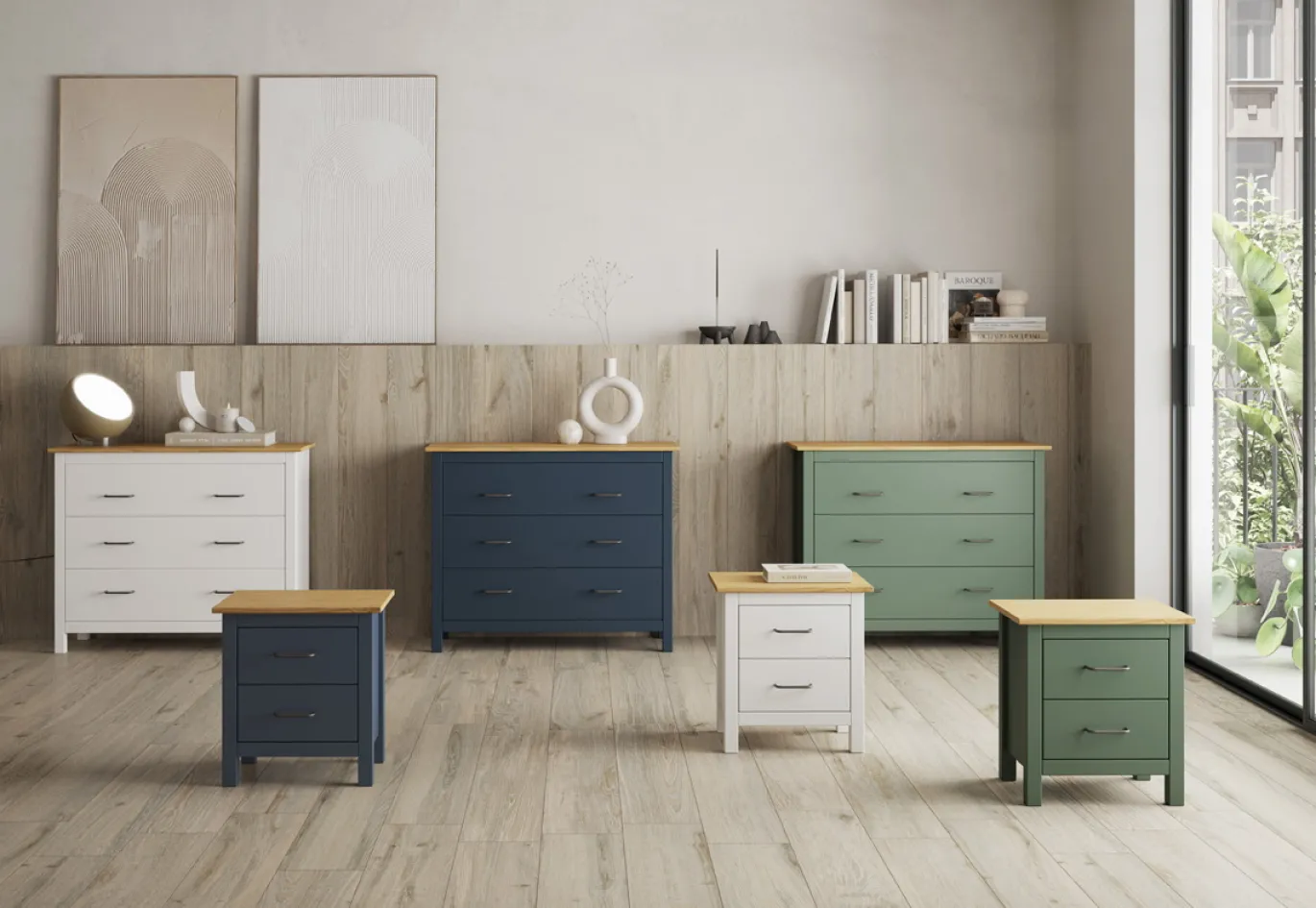 Kast Miranda 3L Wit Wax - Giga Meubel