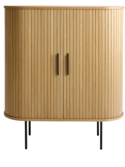 Kast Nola Naturel met Glazenrek - Giga Living