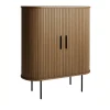 Kast Nola Smoked met Glazenrek - Giga Living